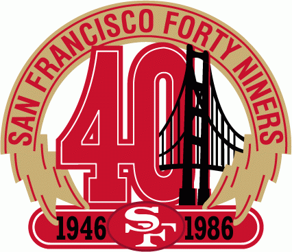 San Francisco 49ers 1986 Anniversary Logo iron on paper